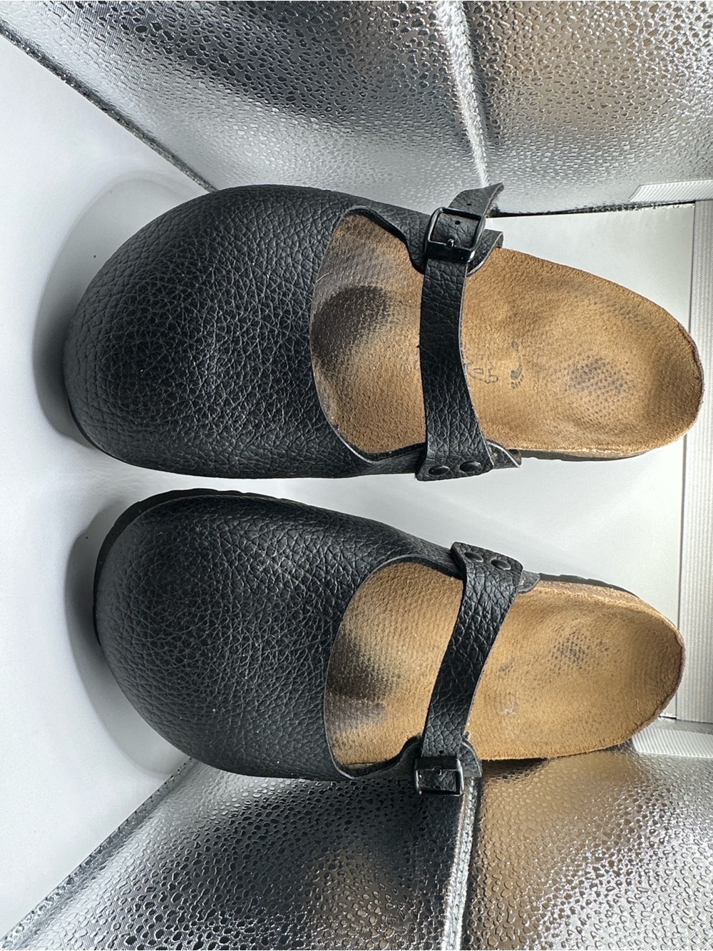 Vintage Birki's by Birkenstock Maria Mary Jane Clogs Black 38 Narrow US 7-7.5